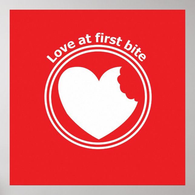 Love at first bite heart poster (Front)