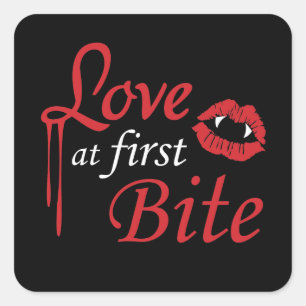 Love at First Bite Square Sticker