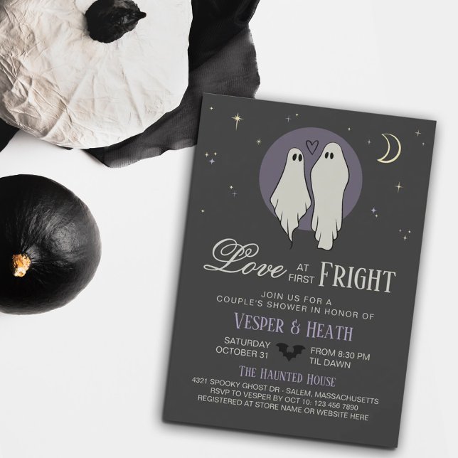 Love at First Fright Halloween Couple's Shower Invitation (Creator Uploaded)