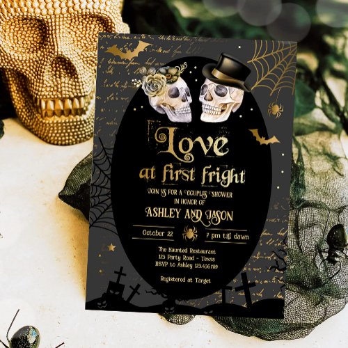 Love at First Fright Halloween Couples Shower Invitation