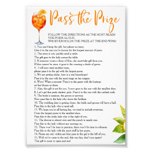 Love at First Pass the Prize Bridal Shower Game Photo Print