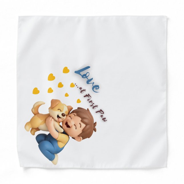 Love at First Paw  Bandana (Front)