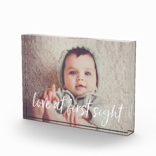 Love at First Sight  Baby Photo Block