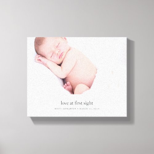 Love at First Sight Baby Photo Canvas Print