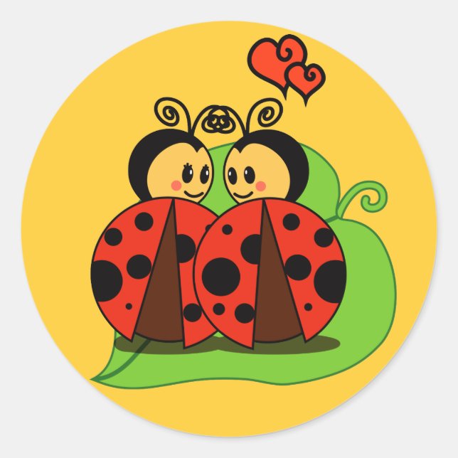 Love at first sight classic round sticker (Front)