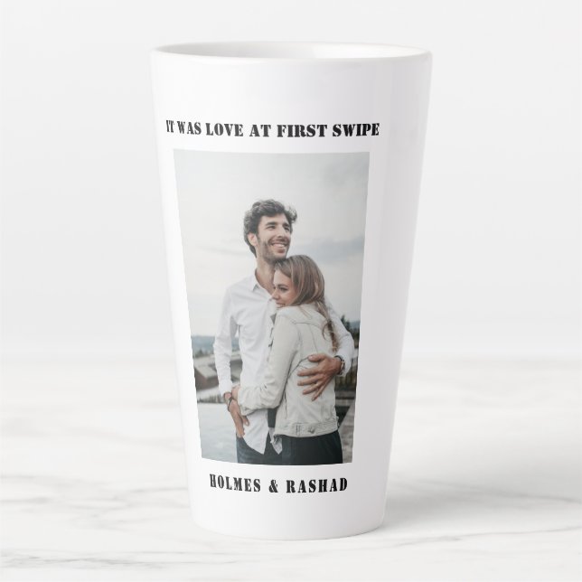 Love at first sight couple Valentines day Latte Mug (Front)