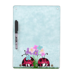 Love At First Sight Cute Ladybug Illustration Dry Erase Board