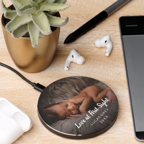 Love at First Sight Cute New Baby Photo Wireless Charger