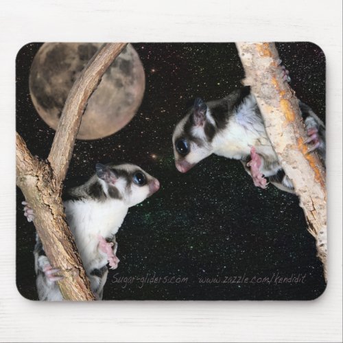Love at First Sight _ cutest sugar glider series Mouse Pad