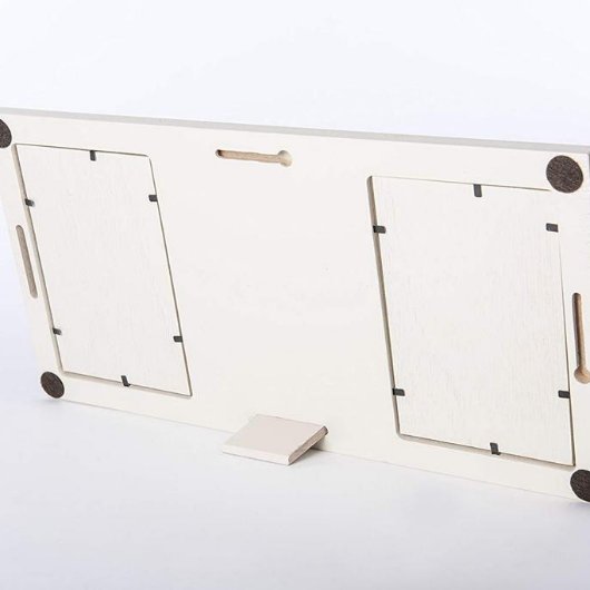 Love at First Sight Ivory Double Picture Frame (Back)