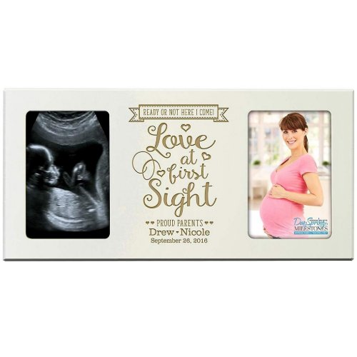 Love at First Sight Ivory Double Picture Frame