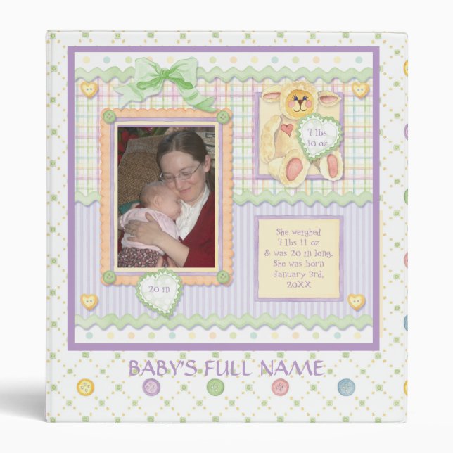 Love at First Sight, Lamb, Girl Scrapbook Binder (Front)