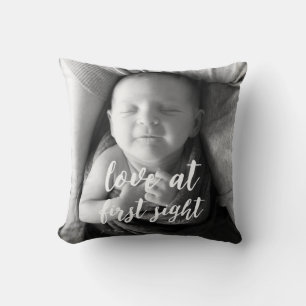 Love at first sight Newborn Baby Throw Pillow