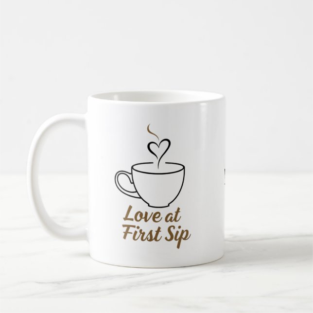 Love at First Sip Valentine's Day Mug (Left)