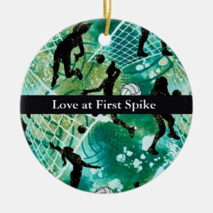 Love at First Spike Ceramic Ornament