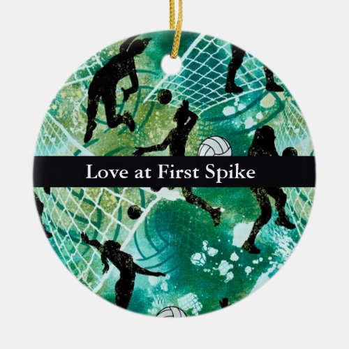 Love at First Spike Ceramic Ornament