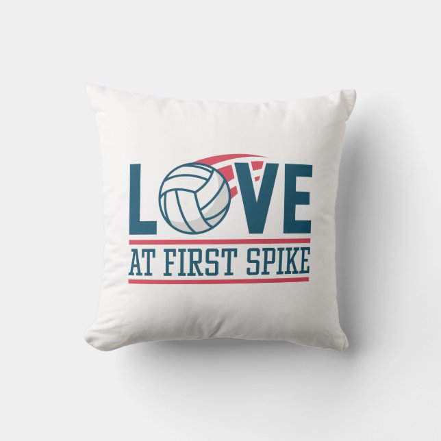 Love At First Spike Throw Pillow (Front)