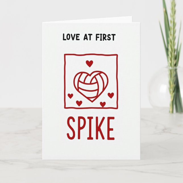 Love At First Spike Volleyball Card (Front)