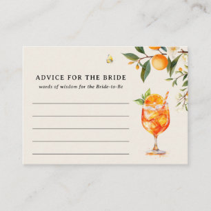 Love at First Spritz' Advice for the Bride-to-Be Enclosure Card