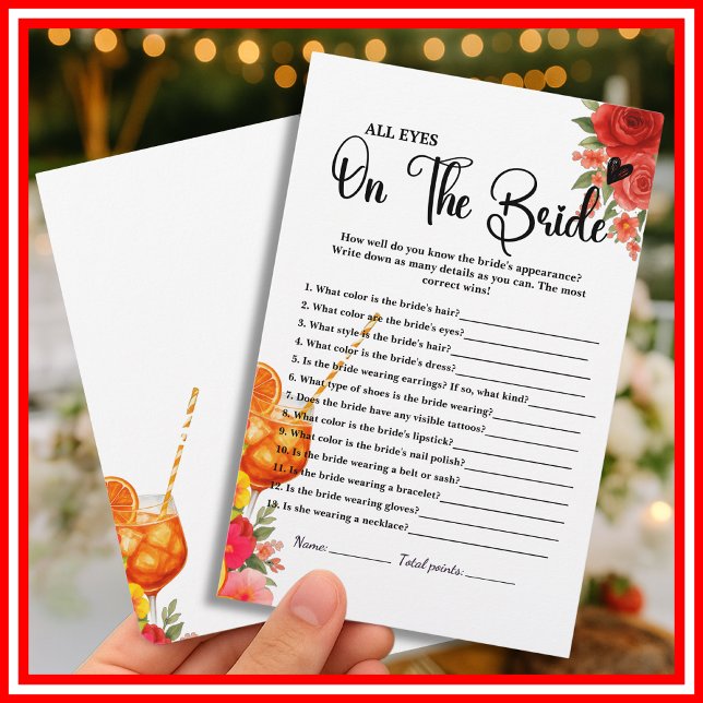 Love at First Spritz All Eyes on The Bride Game  (Creator Uploaded)