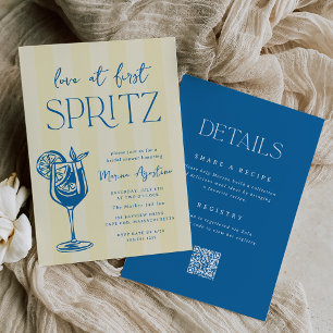 Love at First Spritz All-in-One Bridal Shower Invitation