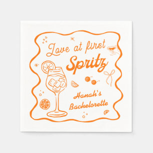 Love at First Spritz Bachelorette Napkins