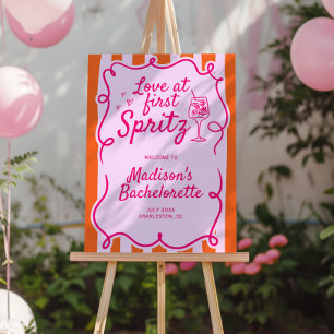 Love At First Spritz Bachelorette Welcome Foam Board