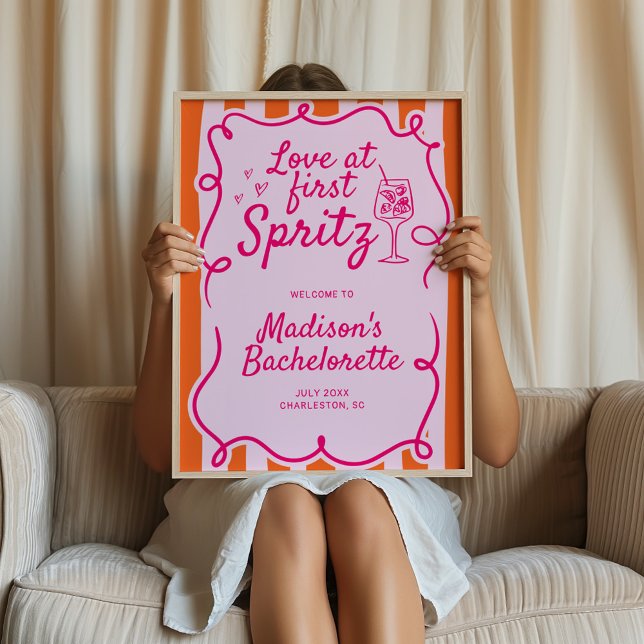 Love At First Spritz Bachelorette Welcome Poster (Creator Uploaded)