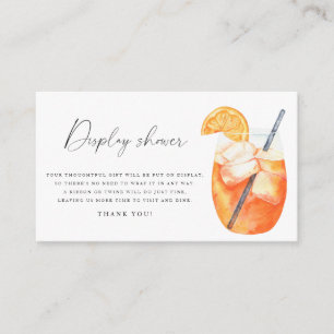 LOVE AT FIRST SPRITZ Bridal Display shower Enclosure Card