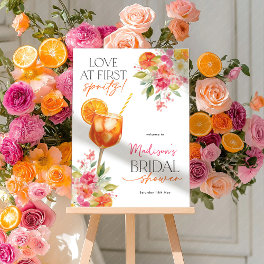 Love at First Spritz Bridal Shower Citrus Welcome Foam Board