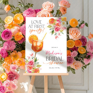 Love at First Spritz Bridal Shower Citrus Welcome  Foam Board
