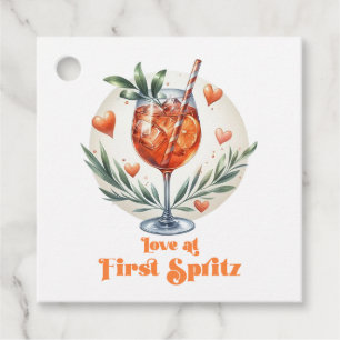 Love at First Spritz Bridal Shower Favor Tags