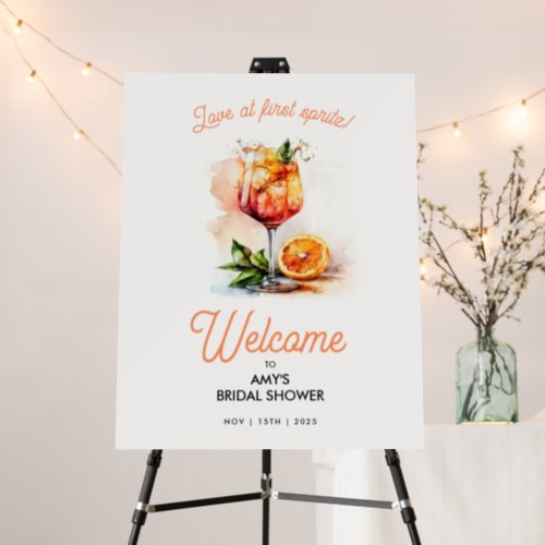 Love at First Spritz Bridal Shower Foam Board