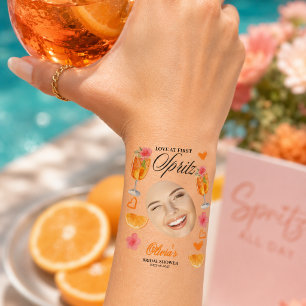 Love at First Spritz Bridal Shower Fun Party Temporary Tattoos