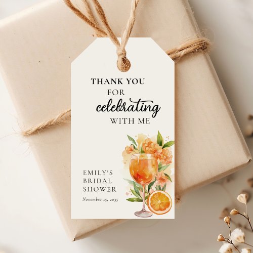 Love at First Spritz Bridal Shower Gift Tags