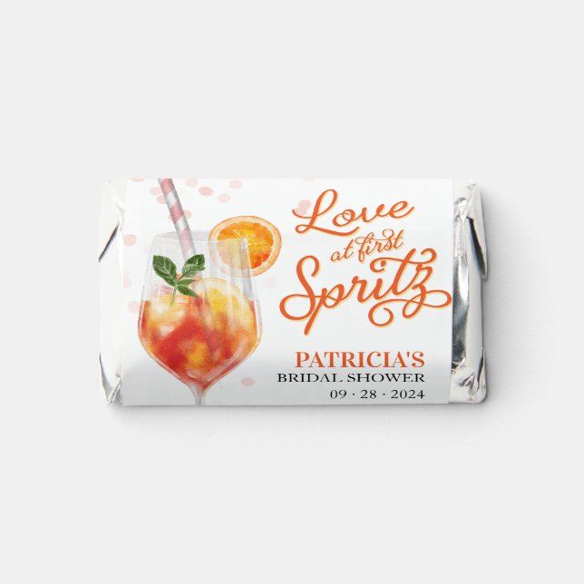 Love at First Spritz Bridal Shower Hershey's Miniatures (Front)