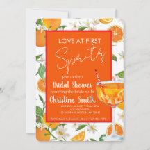 Love at First Spritz Bridal Shower Invitation