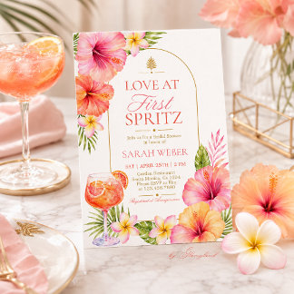 Love at First Spritz Bridal Shower Invitation