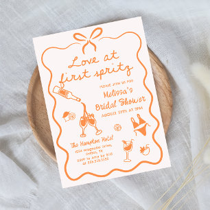 Love at First Spritz Bridal Shower Invitation