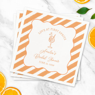 Love at First Spritz Bridal Shower Italian Aperol Napkins