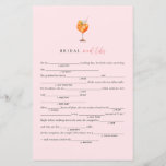 Love At First Spritz Bridal Shower Mad Libs Game