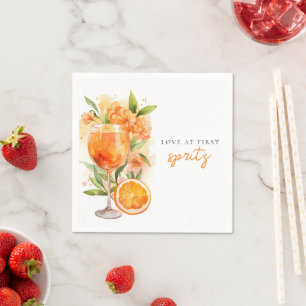 Love at First Spritz Bridal Shower Napkins
