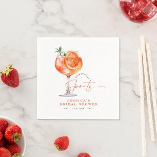 Love At First Spritz Bridal Shower Napkins