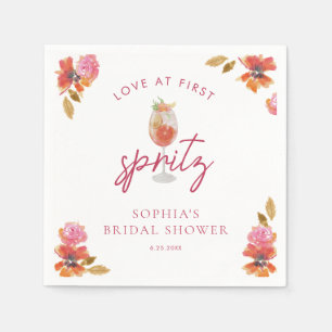 Love at First Spritz Bridal Shower Napkins