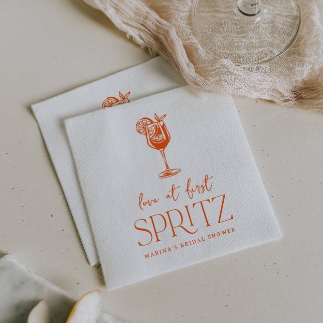 Love at First Spritz Bridal Shower  Napkins (Creator Uploaded)