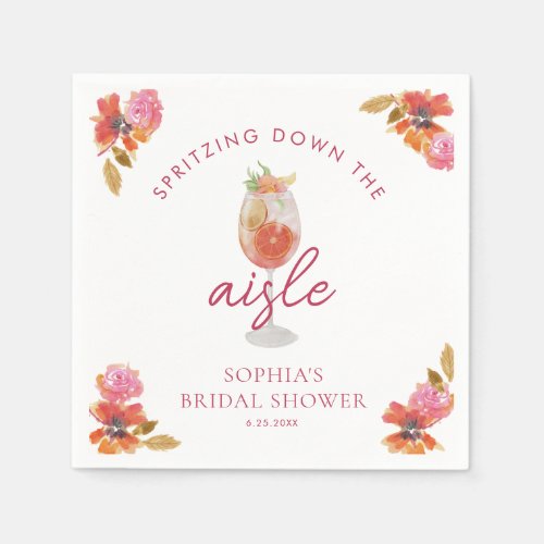 Love at First Spritz Bridal Shower  Napkins