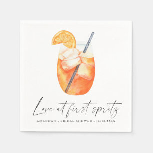 Love at first spritz Bridal shower Napkins