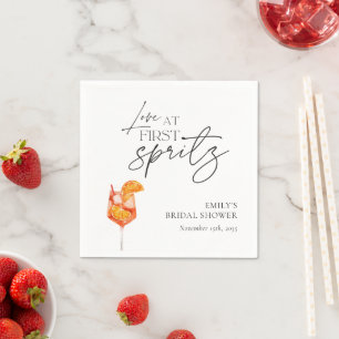 Love at First Spritz Bridal Shower Napkins