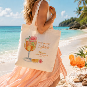 Love at First Spritz Bridal Shower Orange  Tote Bag