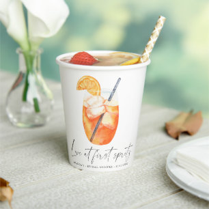 Love at first spritz Bridal shower Paper Cups